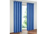 Vorhang WIRTH "Trondheim 234 g/m²" Gr. 14, blau (royalblau), B:270cm H:225cm, Chenille, Polyacryl, Gardinen