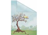Fensterfolie LICHTBLICK ORIGINAL "Märchenbaum" Gr. 4, bunt (blau, grün, braun), B:100cm L:130cm, PVC, Fensterfolien, selbstklebend, Sichtschutz