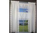 Gardine "Rießersee" Gr. 2, beige (creme), B:90cm H:180cm, Polyester, HOSSNER - ART OF HOME DECO, Gardinen, Gardine, mit Ausbrenner-Stickerei