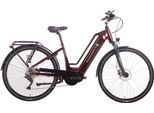 E-Bike SAXONETTE "Quantum Sport" Gr. 50, rot (bordeaux, schwarz), Elektrofahrräder, 50cm, 28 Zoll (71,12cm), Pedelec, Elektrofahrrad für Damen u. Herren