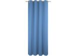 Vorhang WIRTH "Umea" Gr. 1, blau (mittelblau), B:132cm H:145cm, Jacquard, Polyester, Gardinen