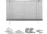 Jalousie GOOD LIFE "Matti" Gr. 24, silber (silberfarben, silber, weiß), B:50cm H:130cm, Jalousien, Klemmfix-Jalousie aus Aluminium