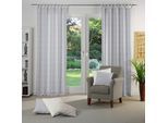 Vorhang WIRTH "Torbole" Gr. 3, grau, B:132cm H:175cm, Jacquard, Baumwolle, Polyester, Gardinen