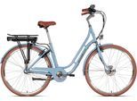 E-Bike SAXONETTE "Saxonette Style Plus 2.0" Gr. 45, blau (powder blau glänzend, blau), Elektrofahrräder, Damen, 45cm, 28 Zoll (71,12cm), Pedelec, Elektrofahrrad für Damen u. Herren, Topseller