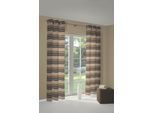 Vorhang WIRTH "Menorca" Gr. 3, beige, B:135cm H:225cm, Baumwolle, Polyester, Gardinen