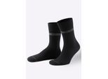 Socken MUSTANG, Herren, Gr. 2/43, schwarz, 73% Baumwolle, 23% Polyester, 2% Elasthan, 2% Polyamid, Socken Socken