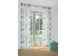 Vorhang WIRTH "Bray" Gr. 3, grün (mint), B:132cm H:225cm, Jacquard, Baumwolle, Polyester, Gardinen