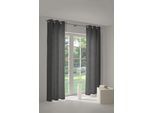 Vorhang WIRTH "Sepino" Gr. 3, grau, B:132cm H:220cm, Jacquard, Obermaterial: 75% Polyester, 25% Baumwolle, Gardinen