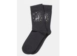 Socken WÄSCHEPUR, Damen, Gr. 2/39, bunt (anthrazit, hellgrau, anthrazit, gelb, gemustert), 80% Baumwolle, 18% Polyamid, 2% Elasthan, Socken Socken