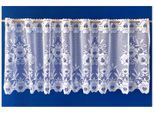 Scheibengardine WECKBRODT "Marburg" Gr. 3, weiß, B:160cm H:42cm, Jacquard, Polyester, Gardinen, Bistro, Jacquard, strukturiert, floral, geblümt, Gardine, Store