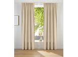 Vorhang "LESKA" Gr. 4, beige (sand), B:132cm H:245cm, Jacquard, Polyacryl, Polyester, LEGER HOME BY LENA GERCKE, Gardinen, blickdicht, glatt, gewebt, monochrom, verschiedene Größen