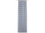 Vorhang WIRTH "Crayon" Gr. 3, blau, B:135cm H:175cm, Jacquard, Baumwolle, Polyester, Gardinen