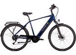 E-Bike SAXONETTE "Deluxe Sport Man" Gr. 54, blau (nightblau glänzend, schwarz), Elektrofahrräder, 54cm, 28 Zoll (71,12cm), Pedelec, Elektrofahrrad für Damen u. Herren