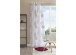 Gardine HEINE HOME Gr. 1, grau, B:140cm H:145cm, Polyester, Gardinen, Gardine