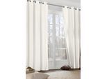 Vorhang WIRTH "Neveres" Gr. 3, beige (naturweiß), B:135cm H:225cm, Jacquard, Baumwolle, Gardinen