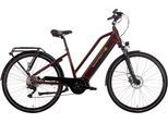 E-Bike SAXONETTE "Premium Sport (Trapez)" Gr. 45, rot (bordeaux, schwarz), Elektrofahrräder, Damen, 45cm, 28 Zoll (71,12cm), Pedelec, Elektrofahrrad für Damen