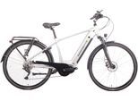 E-Bike SAXONETTE "Quantum Sport Diamand" Gr. 48, silber (silberfarben, schwarz), Elektrofahrräder, 48cm, 28 Zoll (71,12cm), Pedelec, Elektrofahrrad für Damen u. Herren