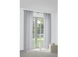 Vorhang WIRTH "Torbole" Gr. 4, grau, B:132cm H:245cm, Jacquard, Baumwolle, Polyester, Gardinen