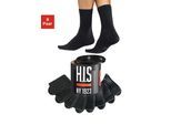 Socken H.I.S, Damen, Gr. 43-46, schwarz, Baumwolle, Baumwollmischung, Polyamid, unifarben, elastisch, Socken Socken, in der Geschenkdose