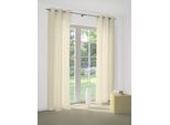 Vorhang WIRTH "Felsted" Gr. 5, beige (creme), B:132cm H:255cm, Jacquard, Polyester, Gardinen