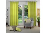 Vorhang WIRTH "Lahnstein" Gr. 1, grün (limone), B:132cm H:145cm, Polyester, Gardinen