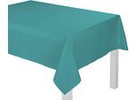 Tischdecke WIRTH "NEWBURY" Gr. 2, blau (türkis), B:120cm L:120cm, Baumwolle, Polyester, Tischdecken, Tischdecke