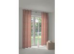 Vorhang WIRTH "Stuben" Gr. 5, rot (apricot), B:132cm H:255cm, Jacquard, Baumwolle, Polyester, Gardinen