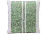 Kissenhülle GÖZZE "Java" Gr. 1, grün (grün, weiß), B:40cm L:40cm, Polyester, Obermaterial: 65% Polyacryl, 35% Polypropylen, Kissenbezüge, Kissenhülle