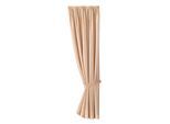 Vorhang WECKBRODT "Matteo" Gr. 2, beige, B:140cm H:175cm, Polyester, Gardinen, Satin, bedruckt, leichte Qualität, mit Raffhalter, Gardine, Store