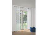 Gardine WIRTH "7227" Gr. 8, blau, B:600cm H:145cm, Polyester, Gardinen, Gardine, Store