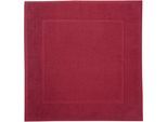 Badematte FRAMSOHN FROTTIER "Uni Basic Hotelmatte" Gr. 3, rot (bordeaux), H:11mm, Baumwolle, Badematten, Badematte, große Farbpalette, Hergestellt in Österreich, Badezimmerteppich