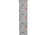Schiebegardine WIRTH "Planes Lima" Gr. 1, grau (dunkelgrau), B:60cm H:145cm, Satin, Polyester, Gardinen, Disney