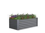 VCM Metall Hochbeet 120x60x57 cm – Rechteckiger Pflanzkasten für Garten & Terrasse – Großes Gartenbeet aus Metall, Pflanzenbeet ohne Boden, Galdo L