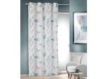 Gardine HOMING "Augusta" Gr. 1, blau, B:135cm H:245cm, Polyester, Gardinen, Gardine, Fertigschal