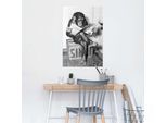 Poster REINDERS "Chimp Zeitung Affe Schimpanse", schwarz (farbe bild(er): schwarz, weiß), B:61cm H:91,5cm, Papier, Bilder, Poster