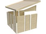 Gartenhaus KARIBU "Bodensee 3", beige (naturbelassen), ohne Fußboden, Holzwerkstoff, Gartenhäuser, Gartenhaus, naturbelassen oder terragrau