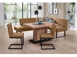 Essgruppe K+W KOMFORT & WOHNEN "Spider II", braun (cognac 71), H:88cm T:50cm, Sitzmöbel-Sets, Essgruppe, langer Schenkel wahweise in 2 Breiten, 2 Freischwinger, 1 Tisch