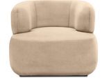 Sessel DOMO COLLECTION "800012 Designsessel, komfortabel und elegant, organische Formensprache", beige, B:90cm H:71cm T:86cm, 95% Polyester, 5% Nylon, Sessel, Sessel, formschöner Polstersessel zum Relaxen und Entspannen