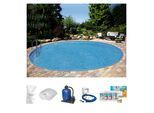 Rundpool CLEAR POOL "PREMIUM IBIZA", weiß, H:120cm Ø:600cm, Schwimmbecken, Rundpool, inkl. umfangreichem Zubehör in verschiedeneren Größen