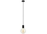 EGLO Hängeleuchte "POZUETA Schnurpendel, Pendelllampe, schwarz, Stahl, Esstischlampe, E27", schwarz, 1, Ø 12,5cm H: 110cm, 1 Stk., Leuchten, Hängelampe, Wohnzimmerlampe, Vintage, Industrial, modern, 110x12,5cm, Hängeleuchte