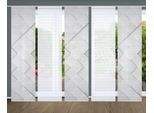 Schiebegardine HOME IN GREEN "SYLVIA" Gr. 1, grau, B:60cm H:245cm, Polyester, Gardinen, SET DIGITALDRUCK,BAMBUSOPTIK RECYCELT