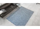 Teppich KAYOOM "Aperitif 410", blau, B:160cm H:7mm L:230cm, Baumwolle, Teppiche, Teppich, weiche Haptik,fusselarm, für Allergiker & Fußbodenheizung geeignet