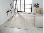 Teppich "Ava", beige (beige, weiß), B:200cm H:7mm L:290cm, Polyester, MYFLAIR MÖBEL & ACCESSOIRES, Teppiche, Teppich, Uni Farben, meliert, Sisal-Optik, auch in rund erhältlich, mit Fransen