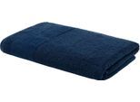 Duschtuch "LOOKS", blau (dunkelblau), B:70cm L:140cm, Frottier, Obermaterial: 100% Baumwolle, LOOKS BY WOLFGANG JOOP, Handtücher, mit Logobestickung