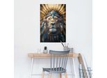 Poster REINDERS "Ornament Lion", blau (farbe bild(er): blau), B:61cm H:91,5cm T:0,1cm, Holzwerkstoff, Bilder, Poster