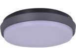 Außen-Wandleuchte NÄVE "LED Außenwandleuchte IP54 "Mio" d:27cm", weiß (weiß satiniert, anthrazit), B:27cm H:5,3cm L:27cm, Leuchten, Abstrahlwinkel: 110, für Wand- und Deckenmontage geeignet