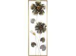 Wandbild I.GE.A. "Metallbild Blumen", beige (farbe bild(er): champagner), Metall, Bilder, Wanddeko, Metall, Wandskulptur