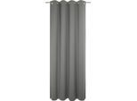 Vorhang ADAM "Uni Collection light", grau (dunkelgrau), B:142cm H:295cm, Baumwolle (Bio-Baumwolle), Gardinen, aus 100% Bio-Baumwolle