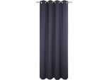 Vorhang ADAM "Uni Collection", blau (dunkelblau), B:142cm H:255cm, Baumwolle (Bio-Baumwolle), Gardinen, Blickdichter aus 100% Bio-Baumwolle