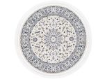 Teppich CARPETFINE "Nain Diane", beige (creme), H:8mm Ø:160cm, Polyester, Polypropylen, Teppiche, Teppich, Kurzflorteppich, Orient Look